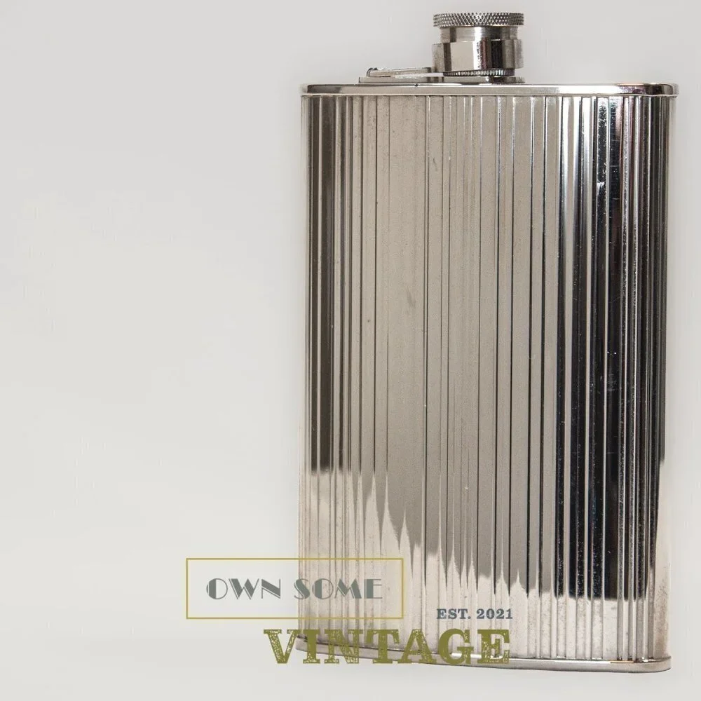 Vintage Hip Flask | AHS Germany | Mid Century Modern Design | 8 oz.